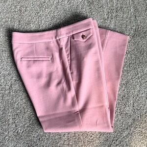 LOFT Pink Riviera Slim Ankle Cropped Dress Pants